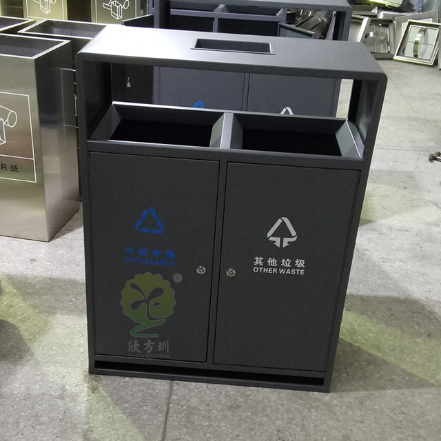 市政街道戶外分類鋼制垃圾桶