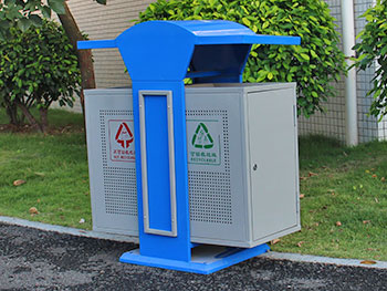 鈑金沖孔戶外分類鋼制垃圾桶主圖