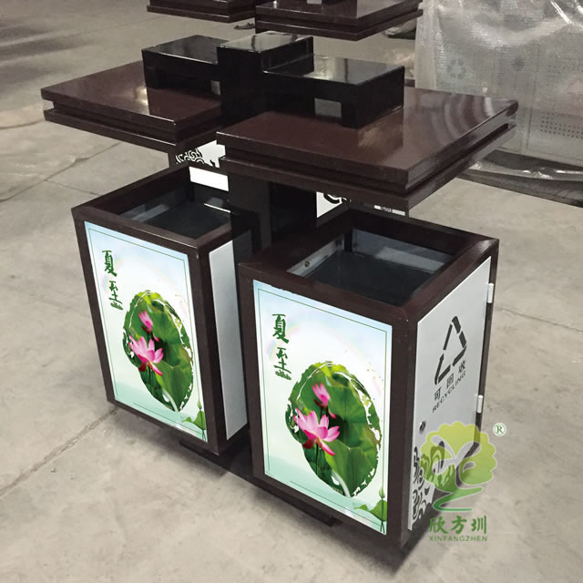  創(chuàng)意廣告分類鋼制垃圾箱
